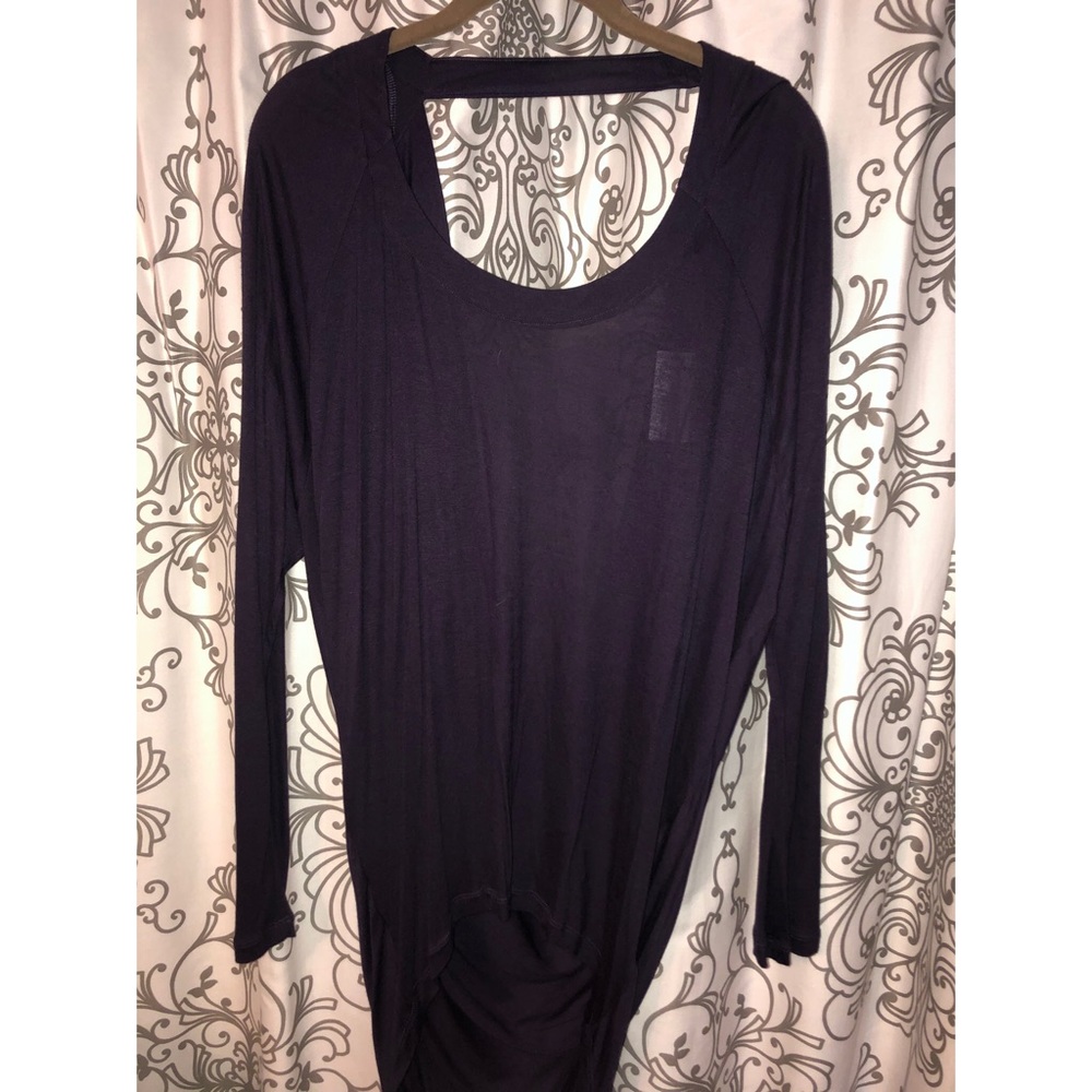 Express plum open back tunic